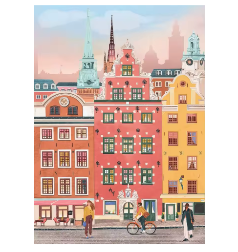 Wereld Steden Canvas Poster – Reis Stadslandschap Muurkunst voor Woonkamer en Interieurdecoratie