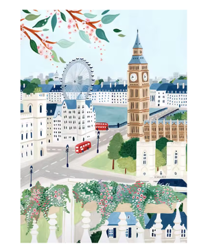 Wereld Steden Canvas Poster – Reis Stadslandschap Muurkunst voor Woonkamer en Interieurdecoratie