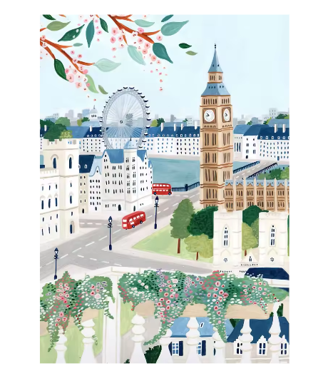 Wereld Steden Canvas Poster – Reis Stadslandschap Muurkunst voor Woonkamer en Interieurdecoratie