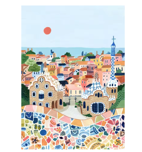 Wereld Steden Canvas Poster – Reis Stadslandschap Muurkunst voor Woonkamer en Interieurdecoratie