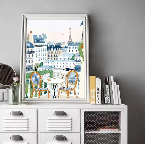 Wereld Steden Canvas Poster – Reis Stadslandschap Muurkunst voor Woonkamer en Interieurdecoratie