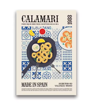 Wereldkeuken Canvas Poster – Heerlijk Eten Muurdecoratie