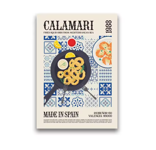 Wereldkeuken Canvas Poster – Heerlijk Eten Muurdecoratie