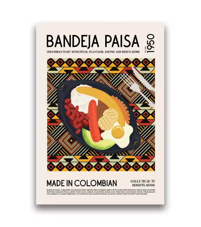 Wereldkeuken Canvas Poster – Heerlijk Eten Muurdecoratie