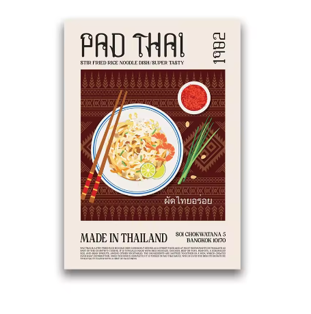 Wereldkeuken Canvas Poster – Heerlijk Eten Muurdecoratie