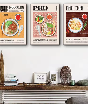 Wereldkeuken Canvas Poster – Heerlijk Eten Muurdecoratie