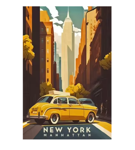 Wereld Steden Canvas Poster – Reis Landmark Muurdecoratie