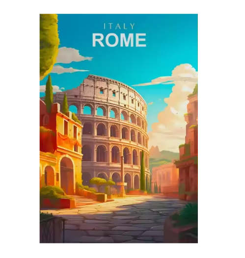 Wereld Steden Canvas Poster – Reis Landmark Muurdecoratie