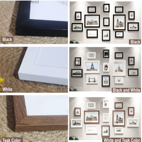 13-Delige Houten Fotolijst Set – Wandcollage Fotoframes Decoratie