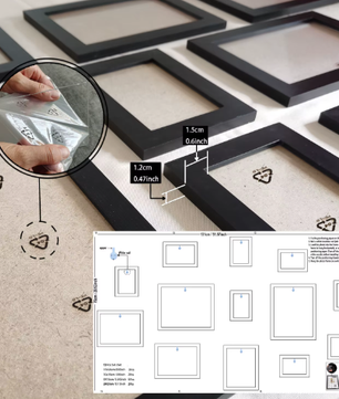 13-Delige Houten Fotolijst Set – Wandcollage Fotoframes Decoratie