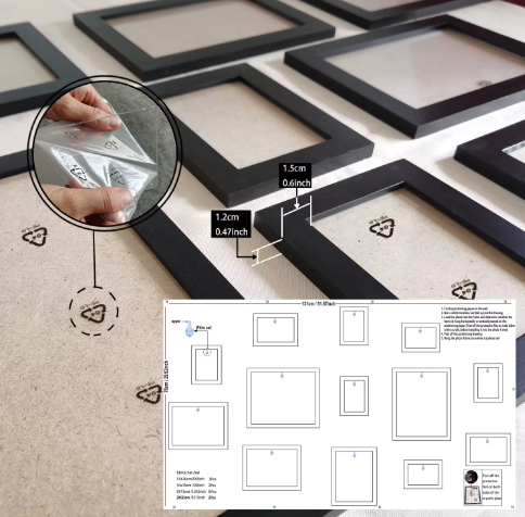 13-Delige Houten Fotolijst Set – Wandcollage Fotoframes Decoratie