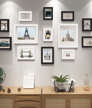 13-Delige Houten Fotolijst Set – Wandcollage Fotoframes Decoratie