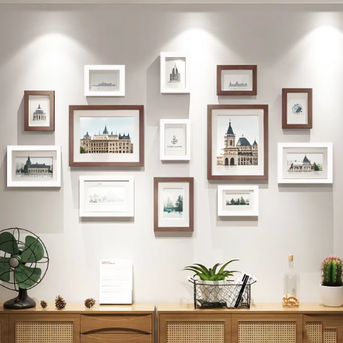 13-Delige Houten Fotolijst Set – Wandcollage Fotoframes Decoratie