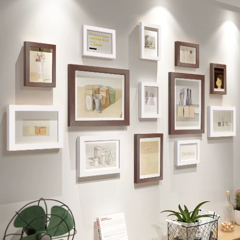 13-Delige Houten Fotolijst Set – Wandcollage Fotoframes Decoratie