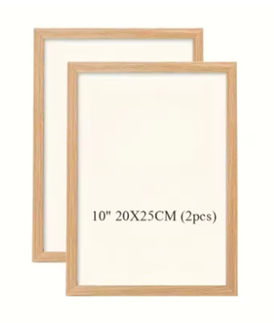 Set van 2 Houten Fotolijsten – Vintage Wandmontage Frames