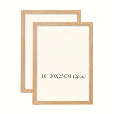 Set van 2 Houten Fotolijsten – Vintage Wandmontage Frames