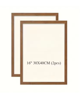 Set van 2 Houten Fotolijsten – Vintage Wandmontage Frames