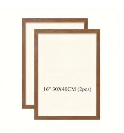 Set van 2 Houten Fotolijsten – Vintage Wandmontage Frames