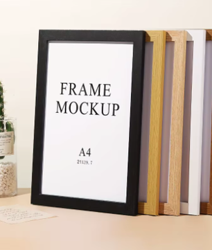 Set van 2 Houten Fotolijsten – Vintage Wandmontage Frames