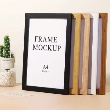 Set van 2 Houten Fotolijsten – Vintage Wandmontage Frames