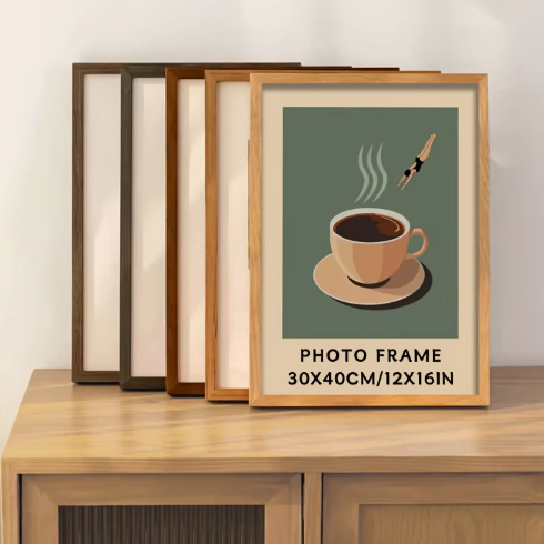 Set van 2 Houten Fotolijsten – Vintage Wandmontage Frames
