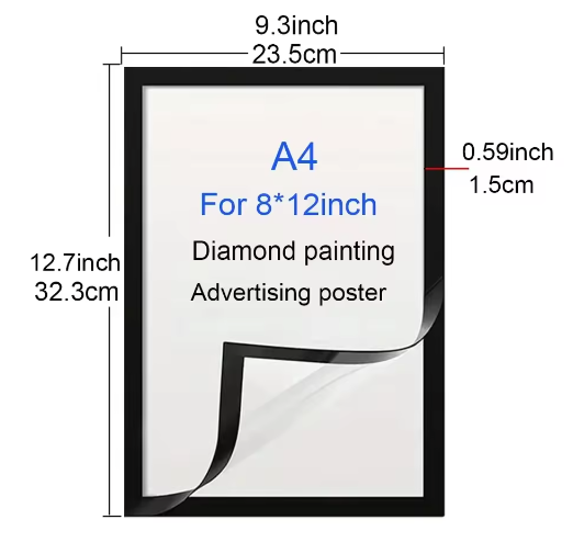 A4 Magnetisch Poster Frame – Zelfklevend Display Frame