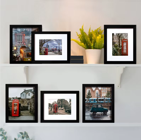 Set van 14 Houten Fotolijsten – Wand- en Tafel Fotoframes