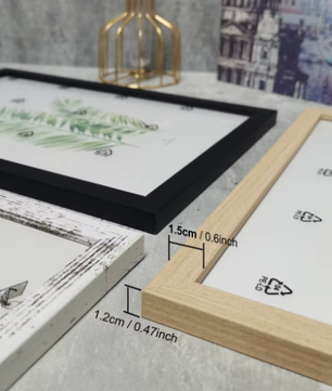 Set van 3 Houten Fotolijsten – Wand en Tafel Foto Frames