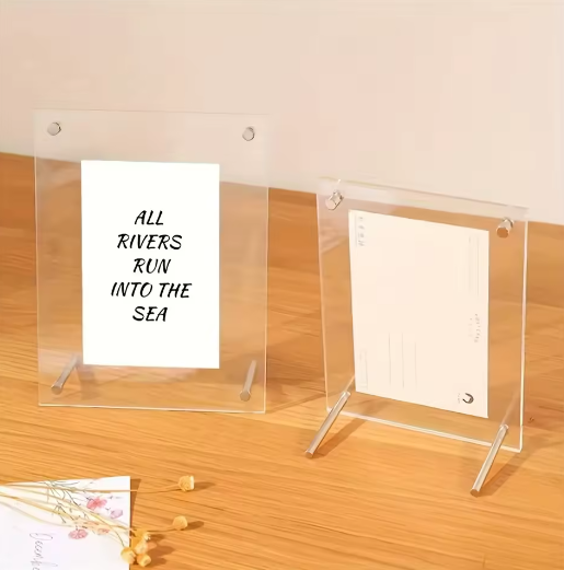 Acryl Fotolijst Desktop Standaard – Transparante Foto Display