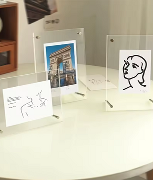 Acryl Fotolijst Desktop Standaard – Transparante Foto Display