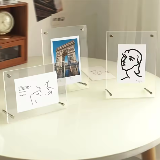 Acryl Fotolijst Desktop Standaard – Transparante Foto Display