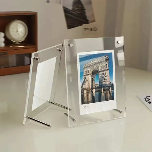 Acryl Fotolijst Desktop Standaard – Transparante Foto Display