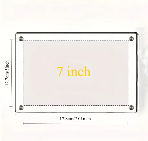 Acryl Fotolijst Desktop Standaard – Transparante Foto Display