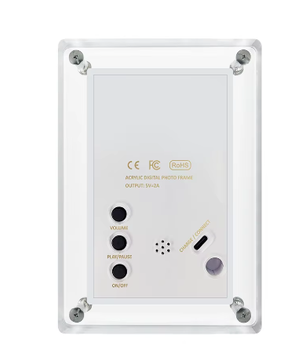 Acryl Digitale Fotolijst 5 Inch – IPS Scherm, Verticale Display met 4 GB Geheugen en Oplaadbare Batterij