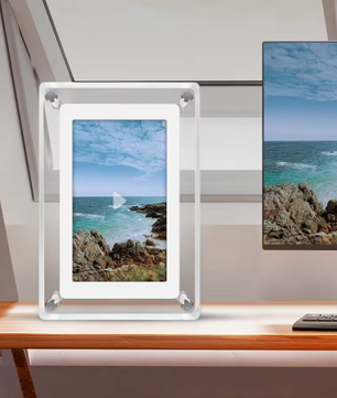 Acryl Digitale Fotolijst 5 Inch – IPS Scherm, Verticale Display met 4 GB Geheugen en Oplaadbare Batterij