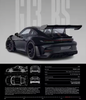 Minimalistische Sportwagen Poster op Canvas – GT3-RS Stijl Supercar Wanddecoratie voor Interieur