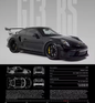 Minimalistische Sportwagen Poster op Canvas – GT3-RS Stijl Supercar Wanddecoratie voor Interieur