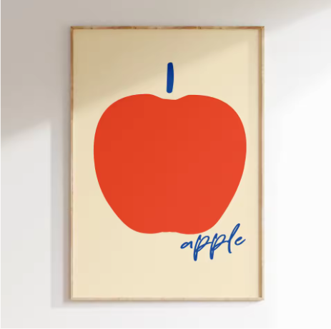 Minimalistische Fruit Canvas Poster – Moderne Keuken en Eetkamer Wanddecoratie