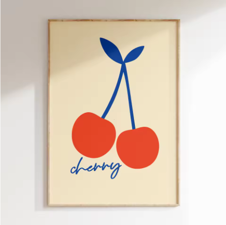 Minimalistische Fruit Canvas Poster – Moderne Keuken en Eetkamer Wanddecoratie