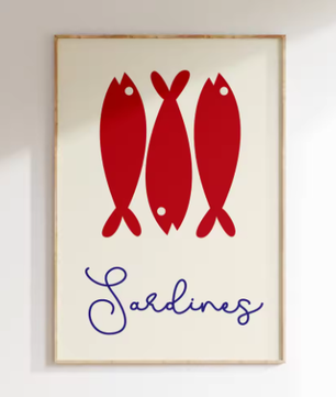 Minimalistische Fruit Canvas Poster – Moderne Keuken en Eetkamer Wanddecoratie