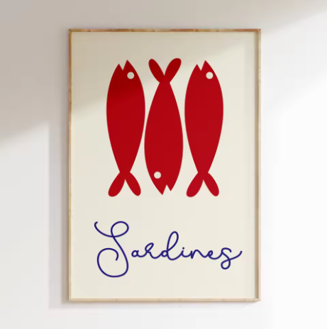 Minimalistische Fruit Canvas Poster – Moderne Keuken en Eetkamer Wanddecoratie