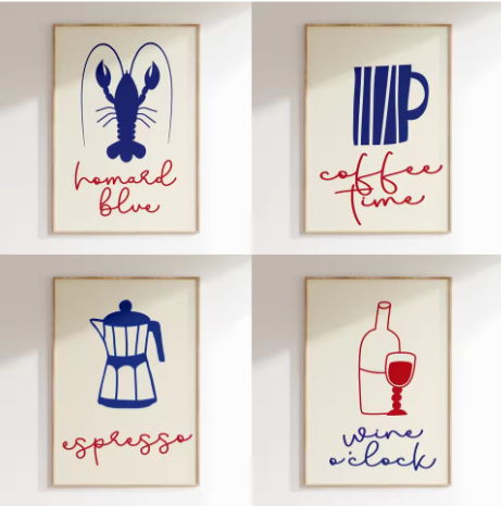 Minimalistische Fruit Canvas Poster – Moderne Keuken en Eetkamer Wanddecoratie