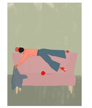 Abstracte Vrouw Poster op Canvas – Moderne Kunst Wanddecoratie voor Woonkamer