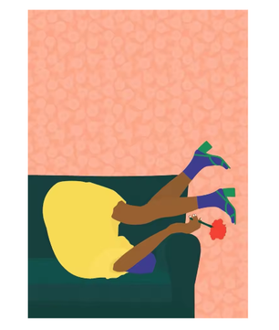 Abstracte Vrouw Poster op Canvas – Moderne Kunst Wanddecoratie voor Woonkamer