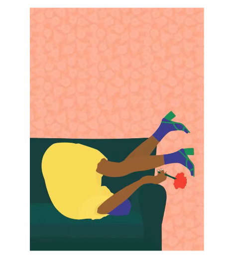 Abstracte Vrouw Poster op Canvas – Moderne Kunst Wanddecoratie voor Woonkamer