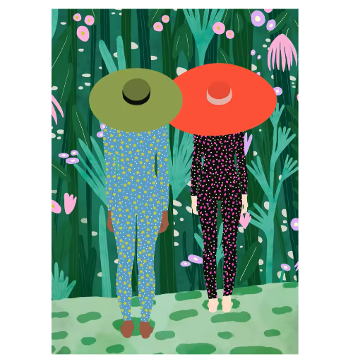 Abstracte Vrouw Poster op Canvas – Moderne Kunst Wanddecoratie voor Woonkamer