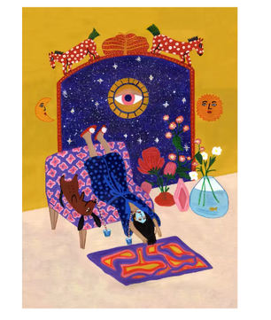 Abstracte Vrouw Poster op Canvas – Moderne Kunst Wanddecoratie voor Woonkamer