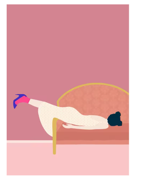 Abstracte Vrouw Poster op Canvas – Moderne Kunst Wanddecoratie voor Woonkamer