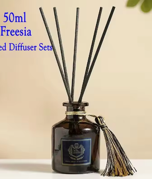 Riet Diffuser Set 50 ml – Aromatherapie Geurstokjes voor Huis