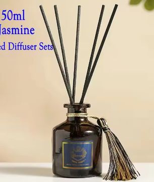 Riet Diffuser Set 50 ml – Aromatherapie Geurstokjes voor Huis